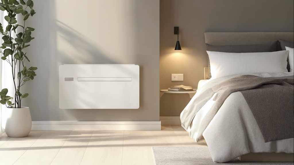 Dormitorio con aire acondicionado