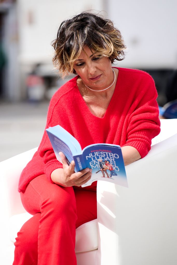 Sonsoles Ónega, el pasado jueves durante la presentación de su nueva novela en Madrid