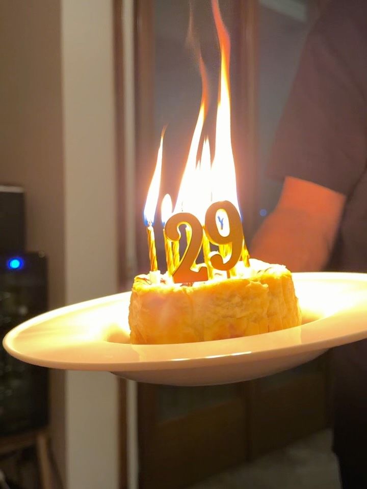 En la tarta ha puesto 29 cuando cumple 39