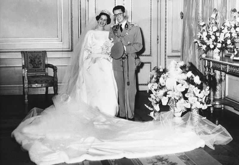 Fabiola de Bélgica y su vestido de novia diseñado por Balenciaga