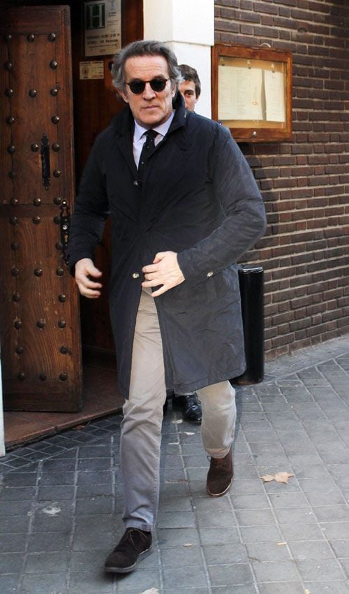 Alfonso Diez se citó este lunes con algunos amigos en un restaurante de Madrid para disfrutar de un tranquilo almuerzo

