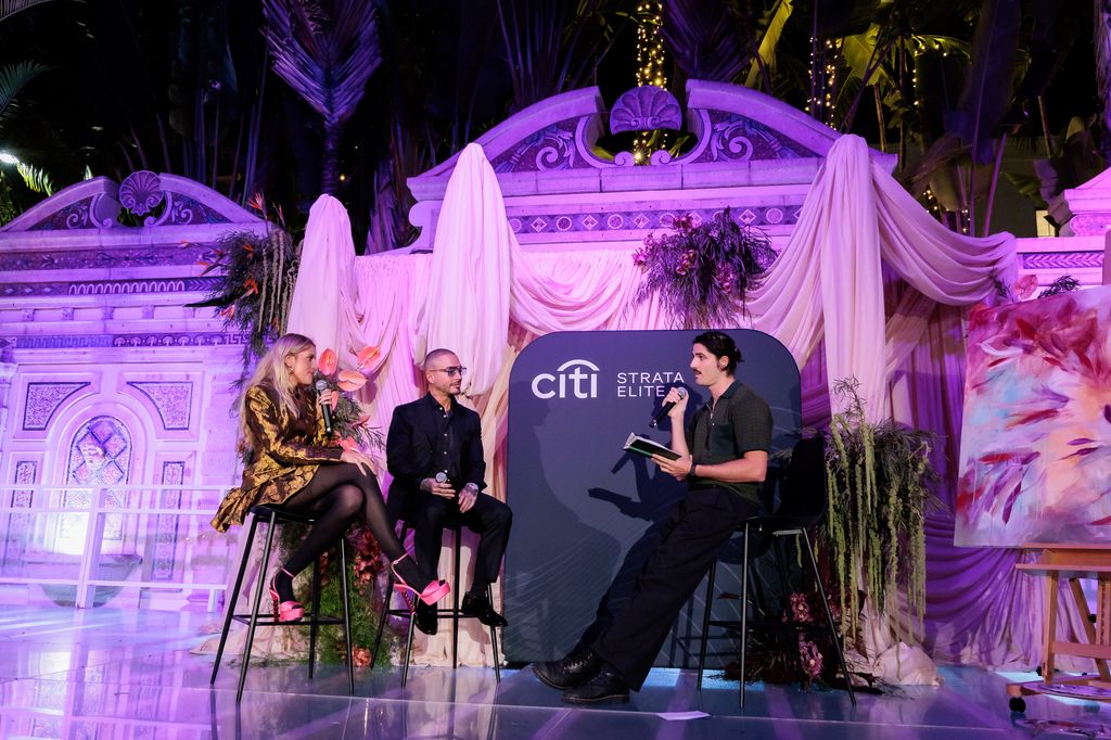 Sophie Tea y J Balvin en el intercambio de ideas, donde se hablo de cultura, gastronomía y música.