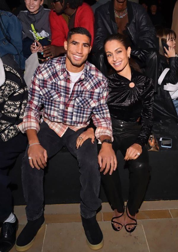 Hiba Abouk y Achraf Hakimi en París