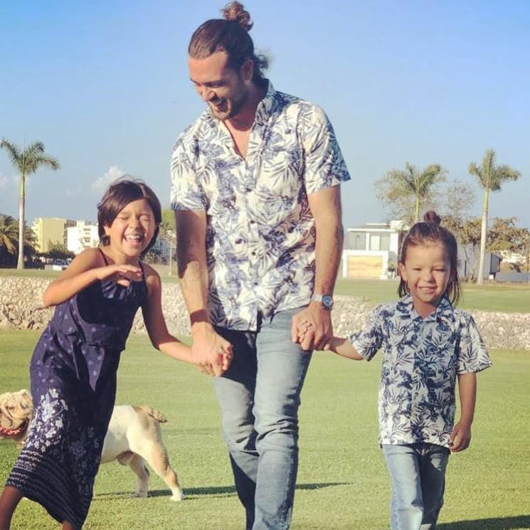 Pablo Lyle y sus hijos Arantza y Mauro