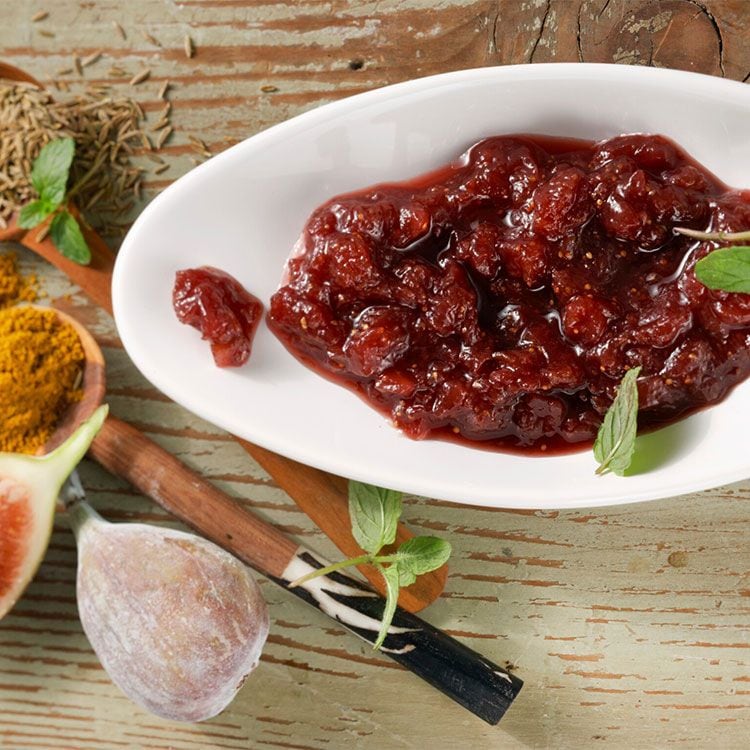 'Chutney' de higos con curry, comino y vinagre balsámico