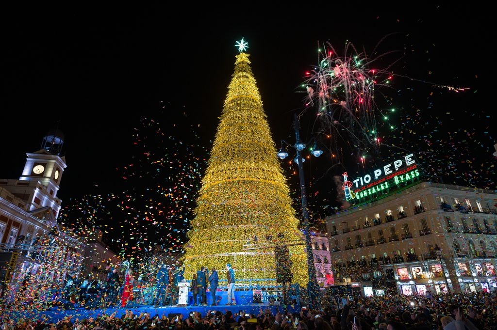 El árbol de la Puerta del Sol en Madrid.