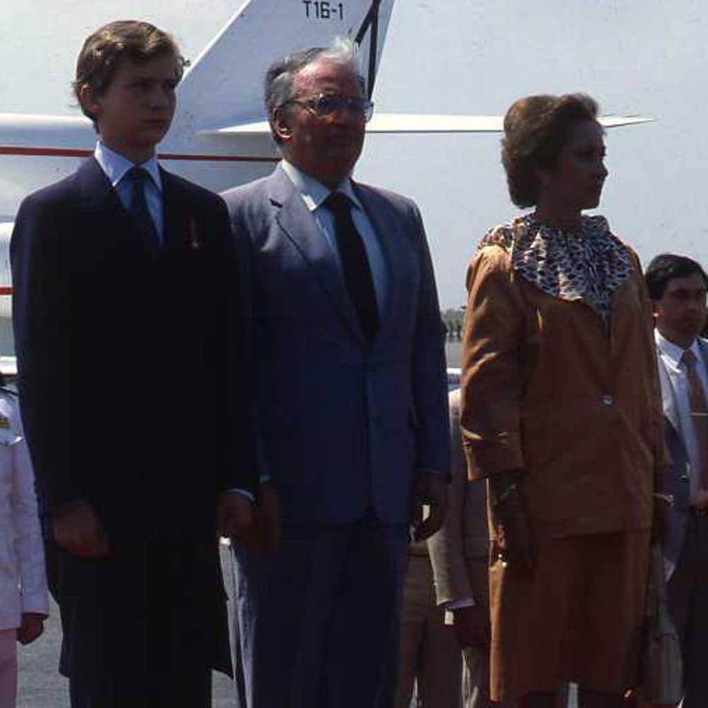 Junio 1983. Cartagena, Colombia. Primer viaje en solitario del príncipe de Asturias, Felipe de Borbón.