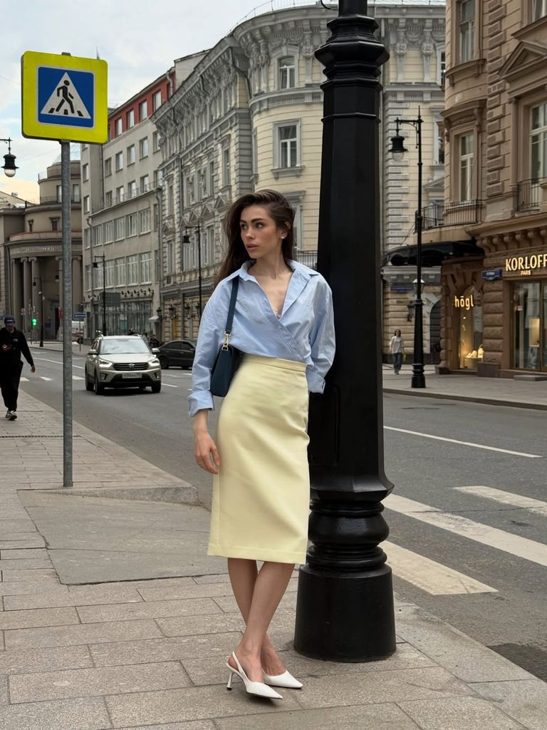 Camisa y falda midi tendencias junio 2026