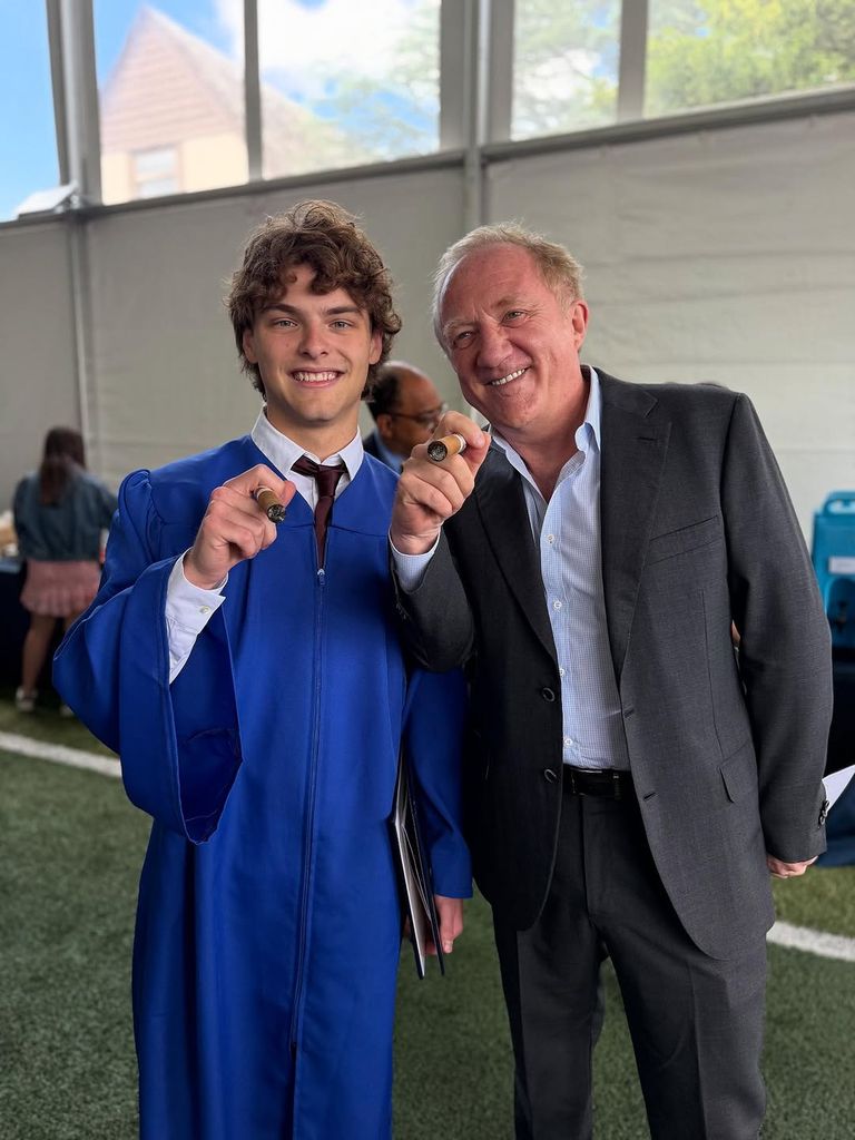 Francois-Henri Pinault con su hijo Augustin 