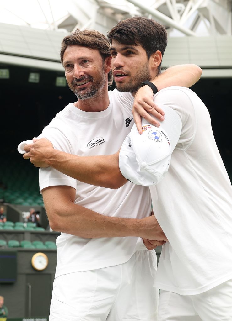 Carlos Alcaraz y Juan Carlos Ferrero cuando aun era su entrenador