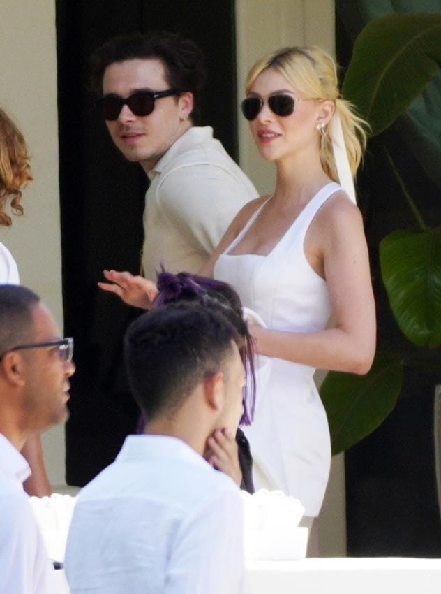 Brooklyn Beckham y Nicola Peltz en el brunch tras su boda