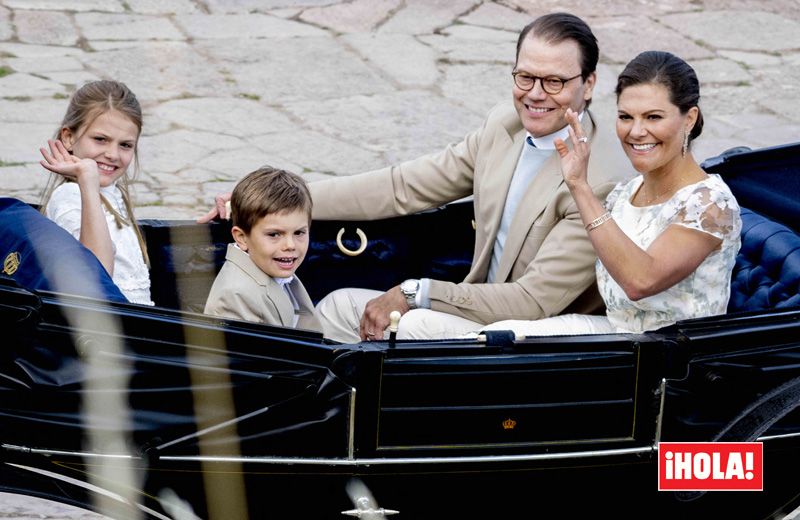 Victoria de Suecia, Daniel de Suecia, Estelle de Suecia y Oscar de Suecia