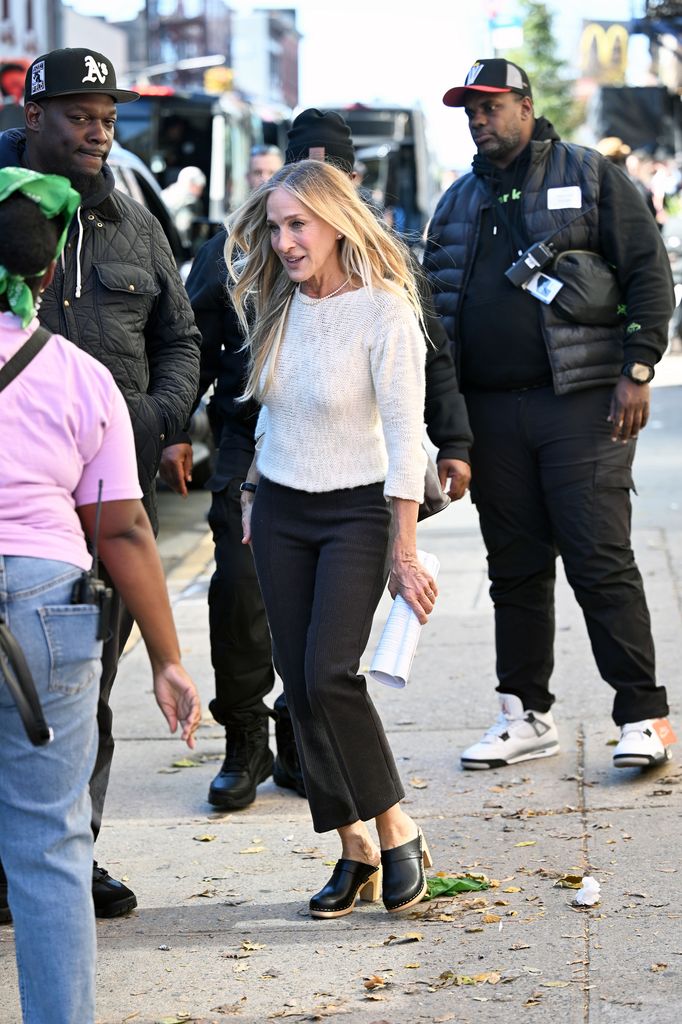 Sarah Jessica Parker fue vista en el rodaje de 'The Families Stone'.