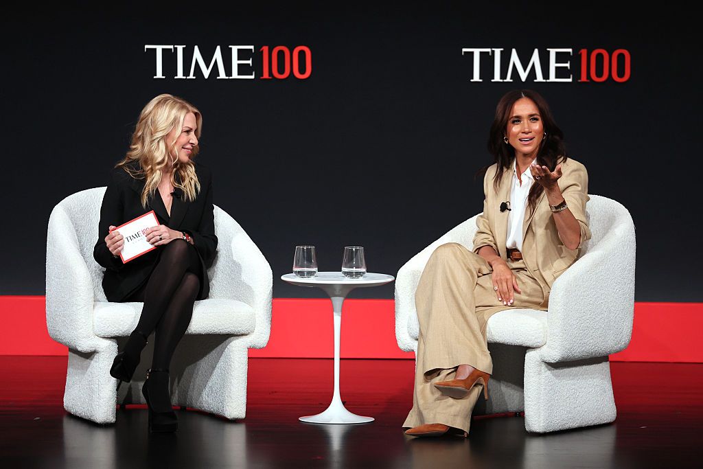 Jessica Sibley y Meghan Markle en el evento TIME100 Summit en el Lincoln Center, el pasado 23 de abril en Nueva York 