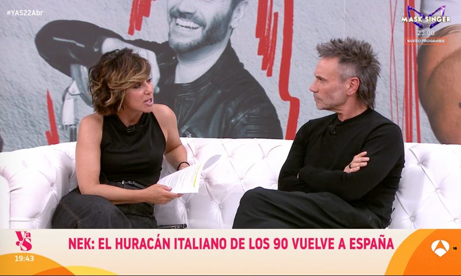 El intérprete, durante su entrevista en 'Y ahora Sonsoles'