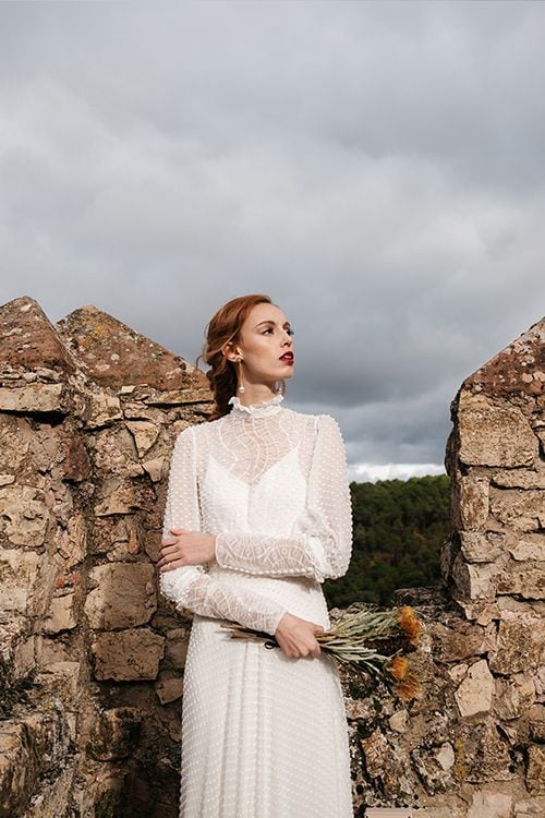 Vestido de novia bohemio de Raquel Ferreiro