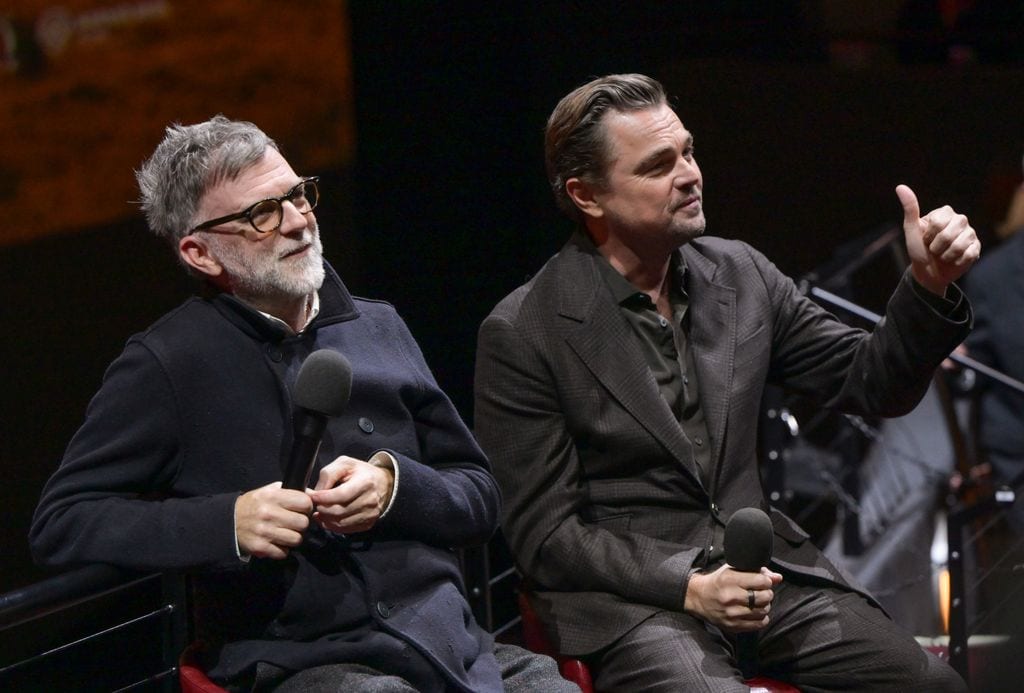 Paul Thomas Anderson y Leonardo DiCaprio en una proyección especial de 'One Battle After Another' en Londres, el pasado mes de noviembre