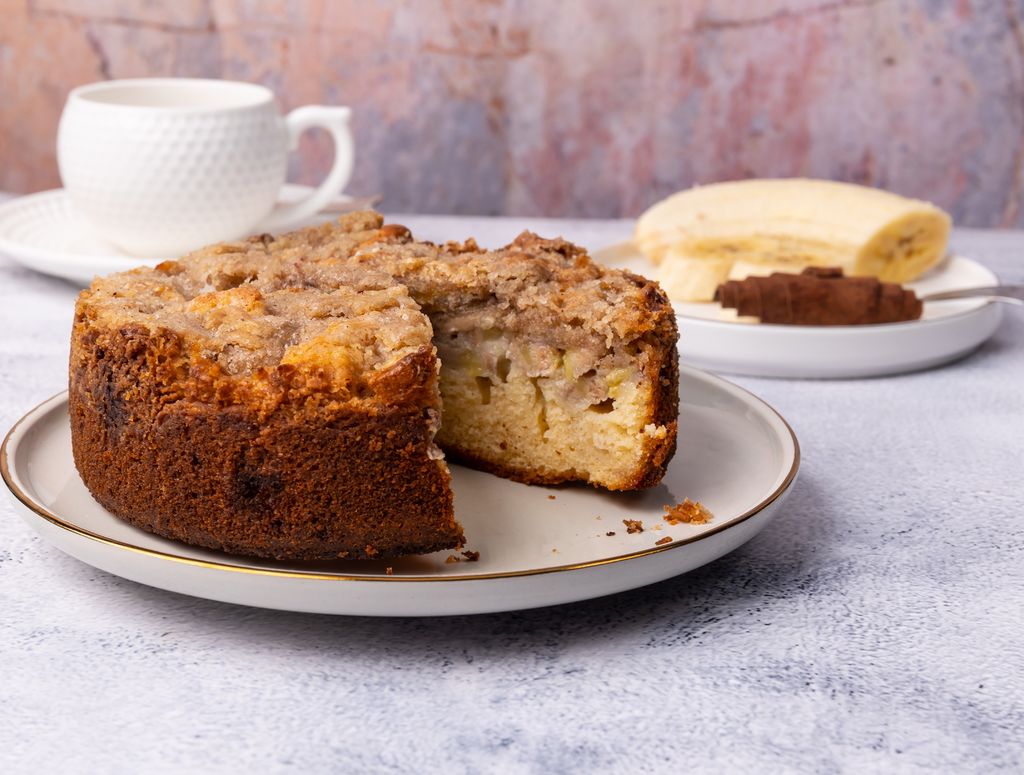 Cuca de banana, postre típico del sur de Brasil.