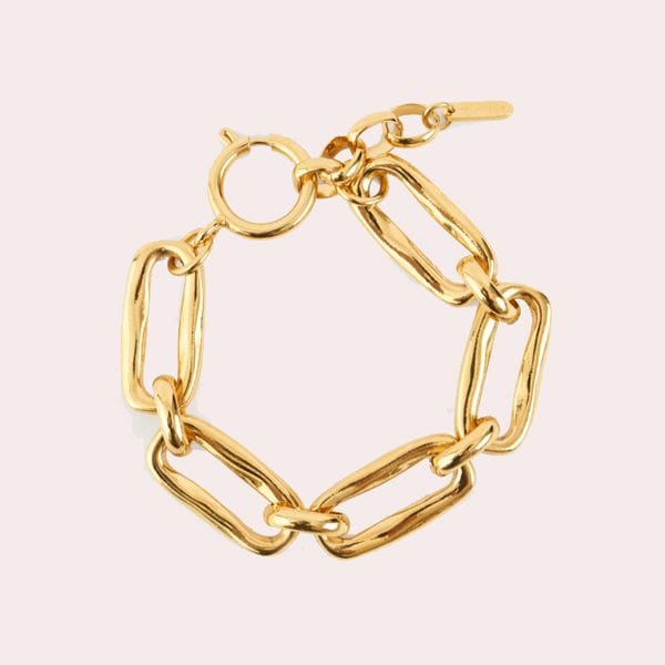 Pulsera de eslabones grandes irregulares