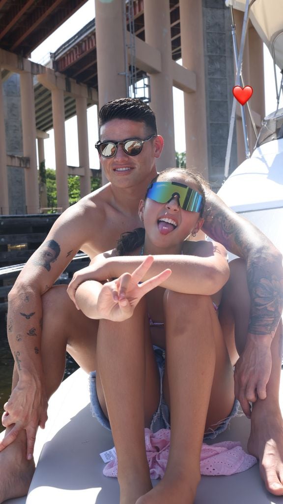 James Rodríguez y su hija Salomé 