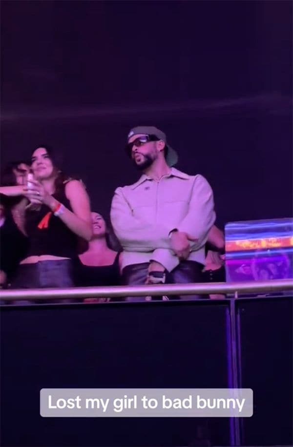 Kendall Jenner y Bad Bunny en el concerto de Drake