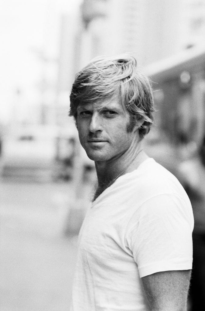 Robert Redford filmando 'Three Days of the Condor'; en 1970 