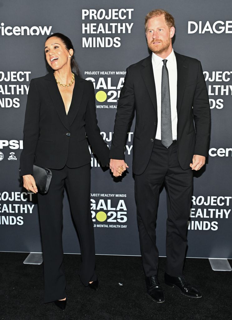 El príncipe Harry y Meghan Markle son premiados por su labor humanitaria en la World Mental Health Day Gala, organizada por Project Healthy Minds, en Tribeca, Nueva York, el 9 de octubre de 2025