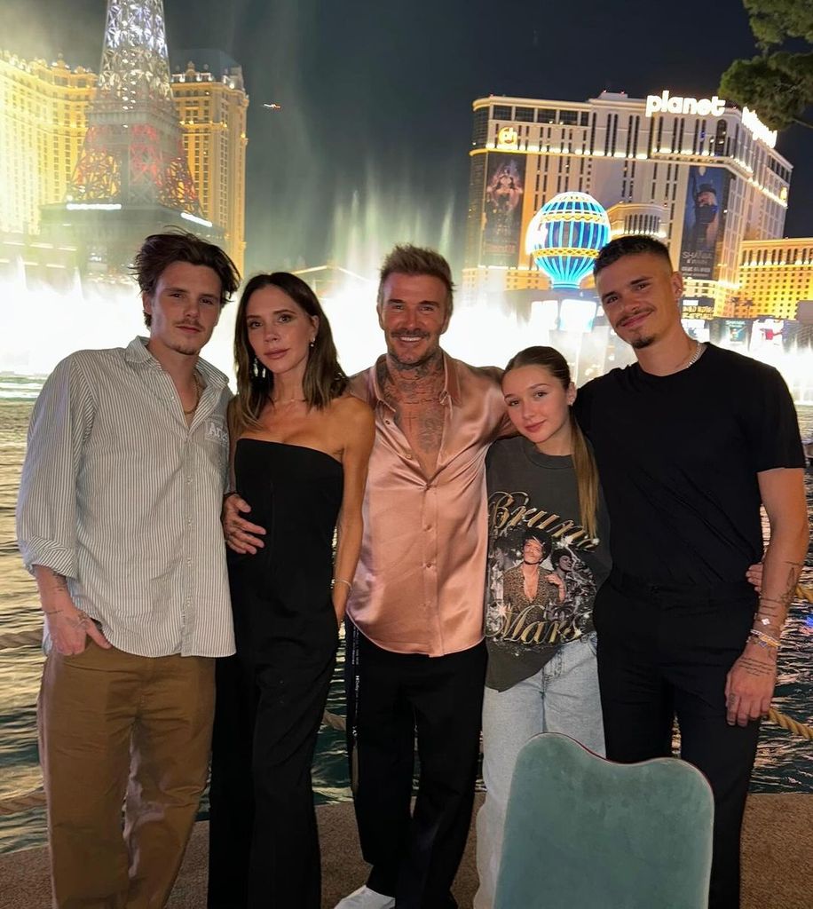 La familia Beckham en las Vegas