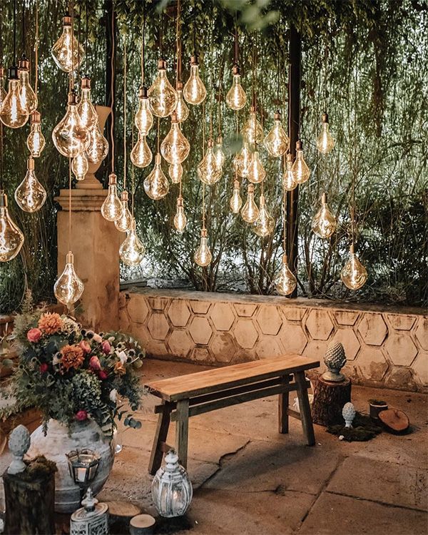 decoración de boda luces