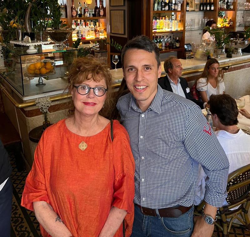 Susana Sarandon y Guillermo Teixeira, jefe de cocina de Murillo Café