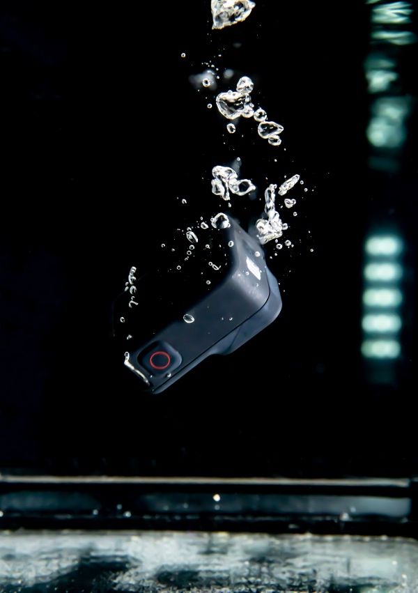 Cámara deportiva bajo el agua
