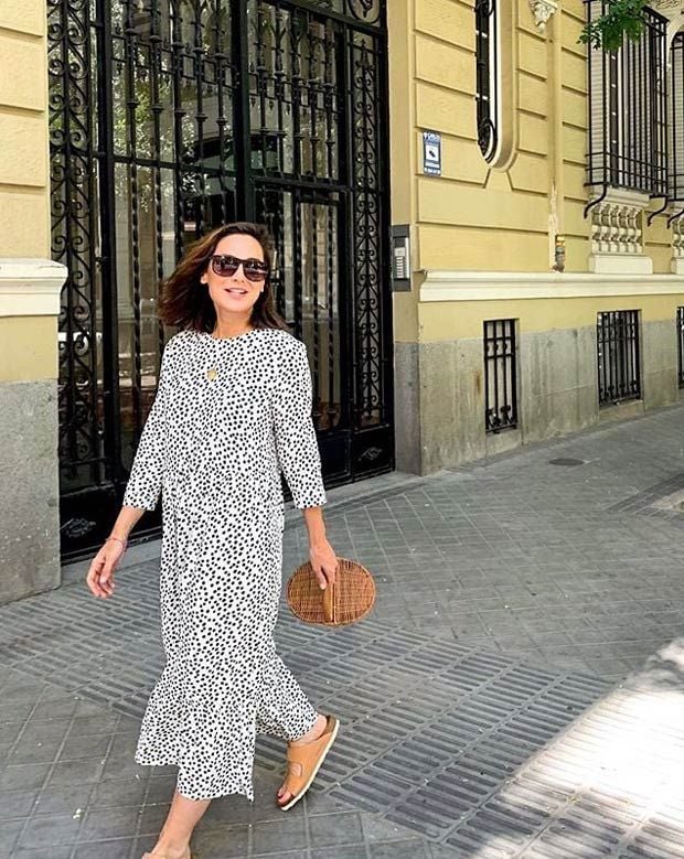 Tamara Falcó con vestido de lunares