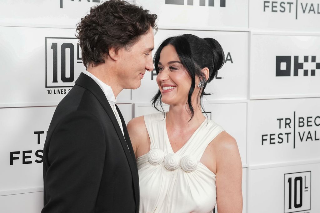 Justin Trudeau y Katy Perry en el Tribeca Festival 2026.
