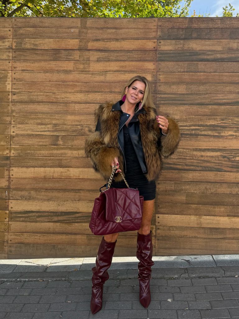 Amelia Bono de cumpleaños en Madrid con un look de otoño