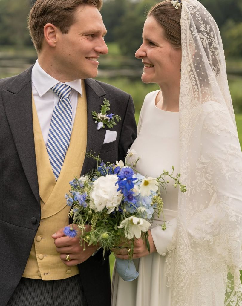 Los príncipes Corbiniano y la princesa Magdalena en su boda, el pasado agosto de 2023