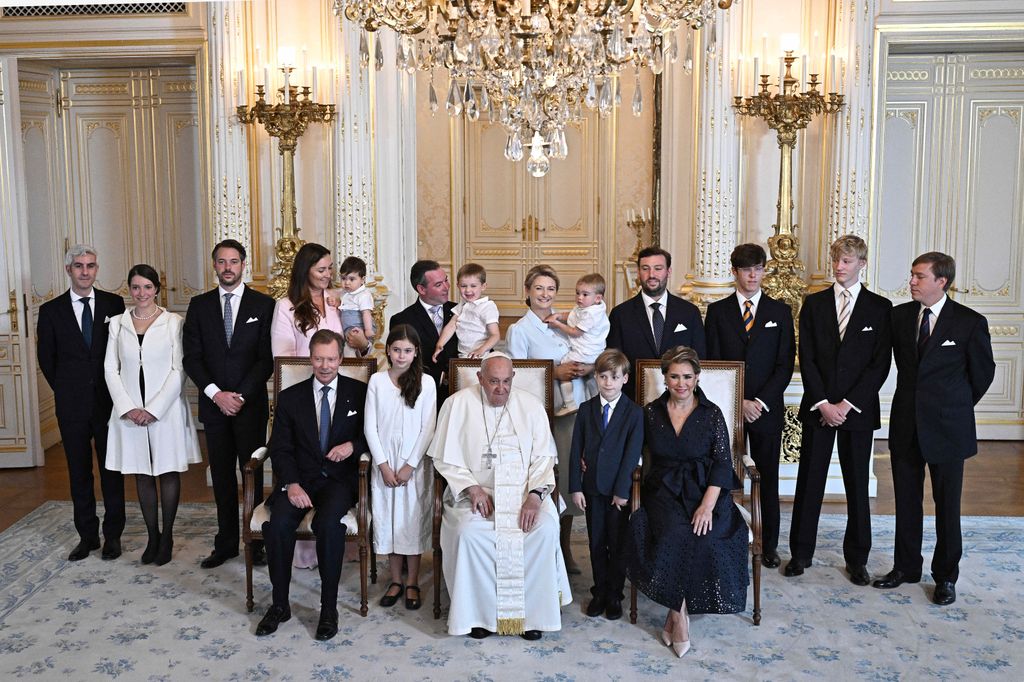 El Papa Francisco con los grandes duques de Luxemburgo el 26 de septiembre de 2024