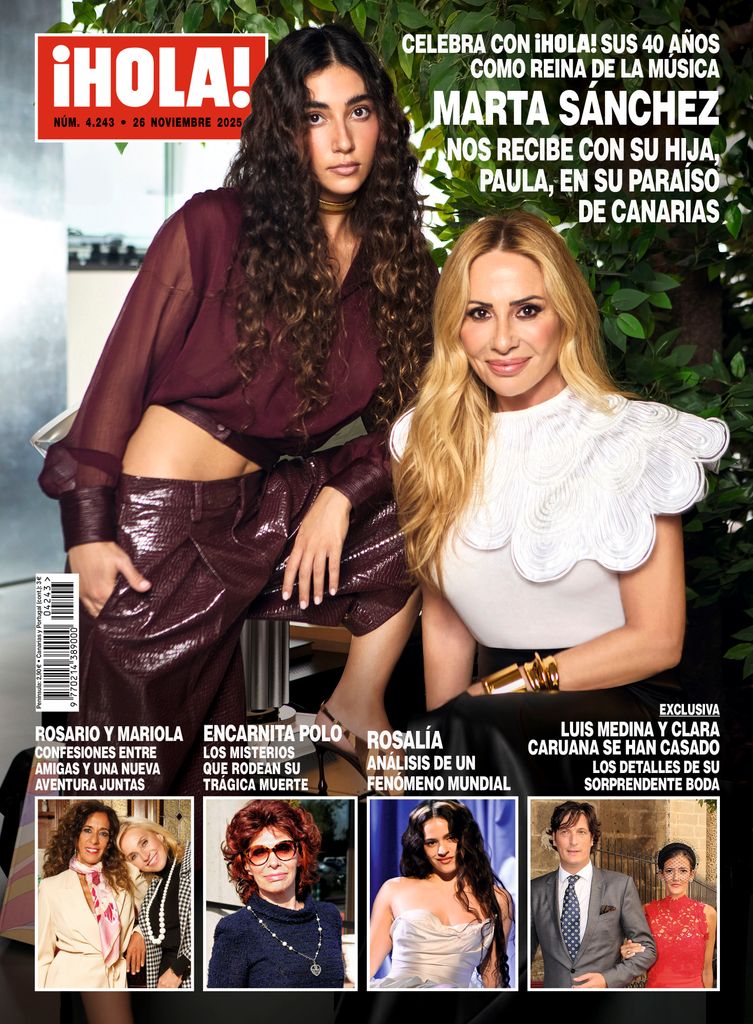 Marta Sánchez con su hija Paula en la portada de ¡HOLA!