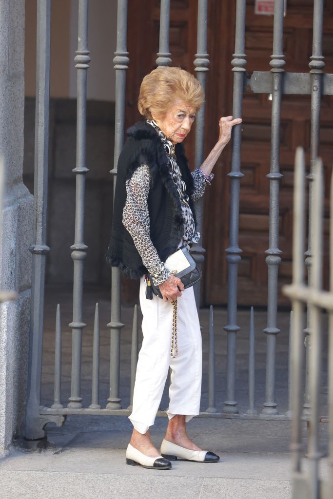 Piru Urquijo, abuela de Teresa Urquijo, en el funeral