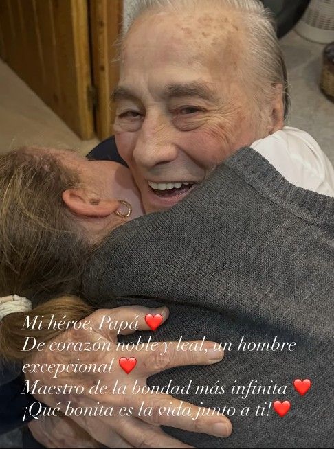 Paloma Cuevas le dedica unas entrañables palabras a su padre, Victoriano Valencia, de 95 años