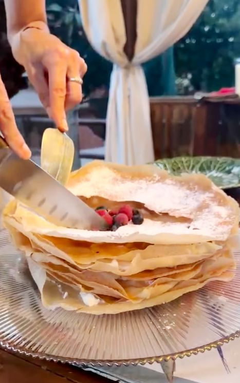 Aspecto final de la tarta hecha por la presentadora. 