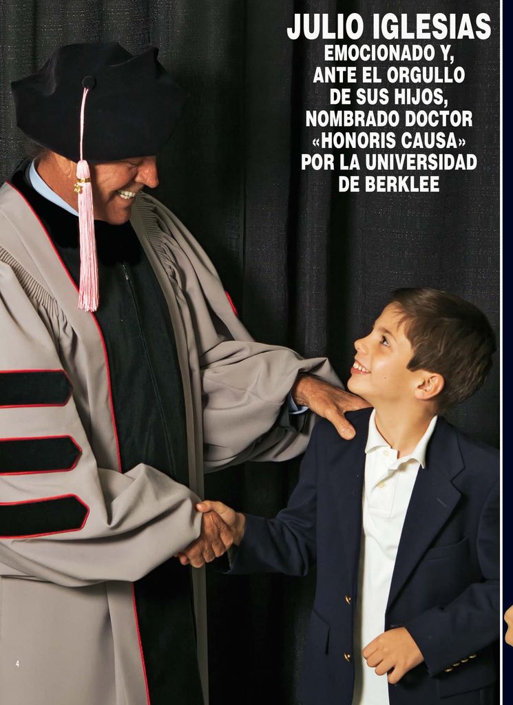 Julio Iglesias junto al pequeño Guillermo