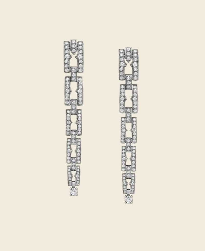 Pendientes de brillantes de Bvlgari para novias