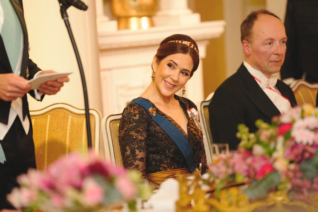Mary de Dinamarca en la cena de gala en Helsinki