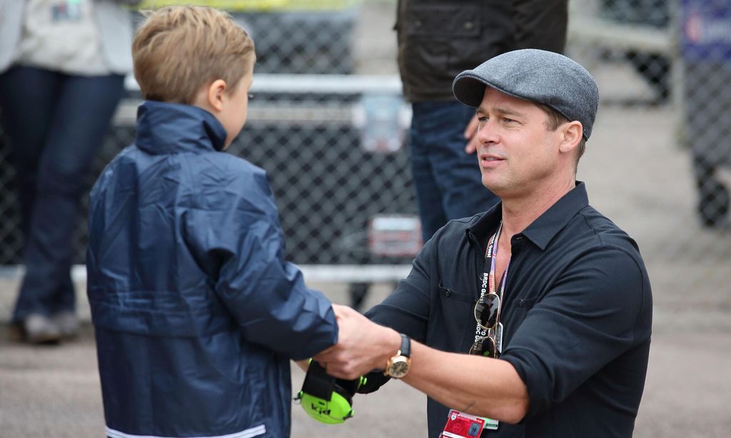 Brad Pitt Attends The MotoGP British Grand Prix Race At Silverstone Ahead Of The Release Of The Documentary \"Hitting The Apex\"