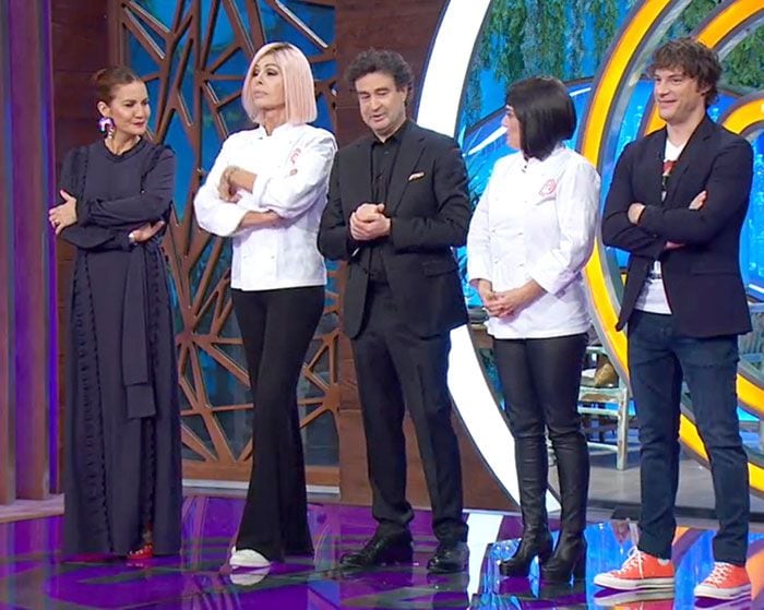 Samantha Vallejo-Nágera, Bibiana Fernández, Pepe Rodríguez, Anabel Alonso y Jordi Cruz en MasterChef