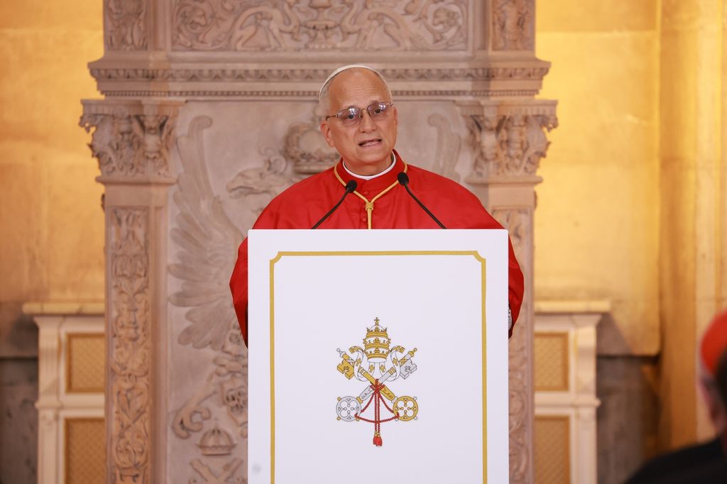 El Papa pronunciando su discurso en el Palacio Real