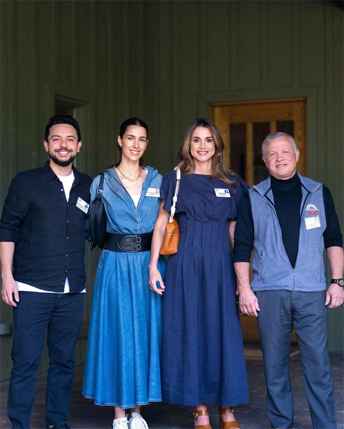 Rania de Jordania y la princesa Rajwa