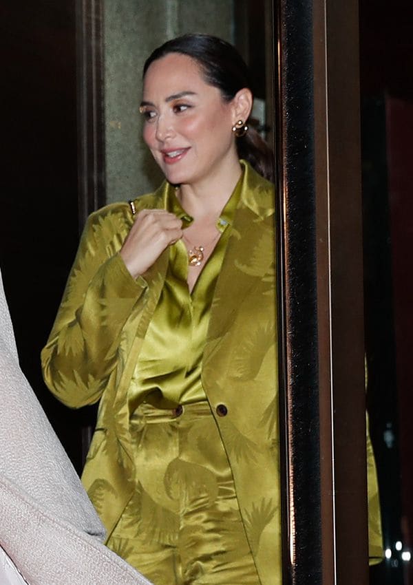 Tamara Falcó con traje verde lima en el Teatro Real de Madrid