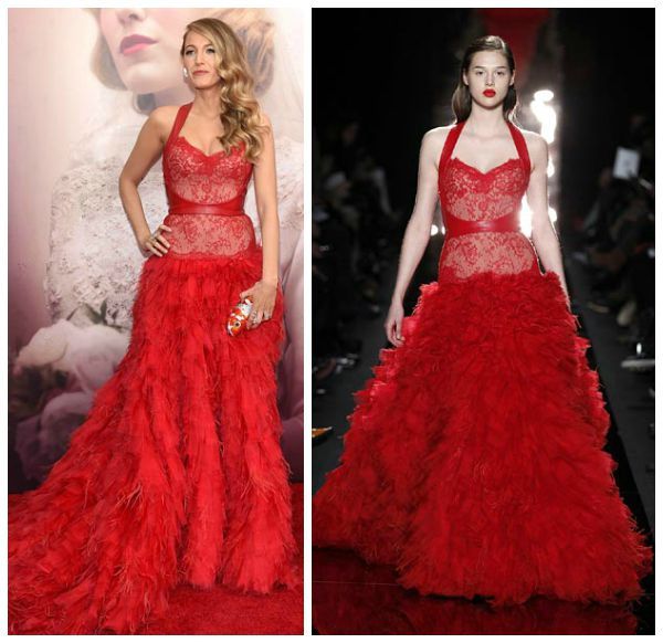 Holacineymoda Blake Lively Corsé rojo