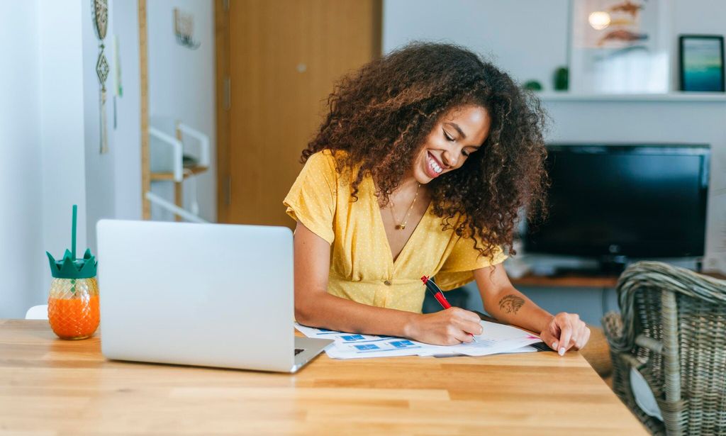 woman working
